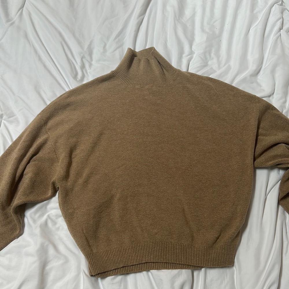 Abercrombie & Fitch Tan Brown Turtleneck Sweater